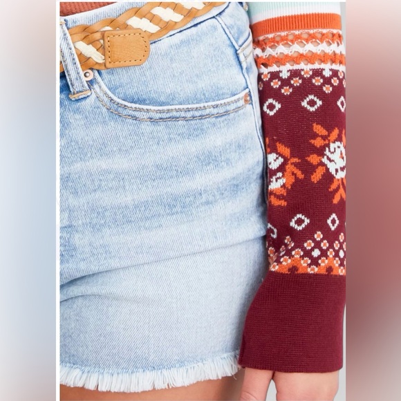 Free People-Mikah Notch Neck top-size M-Autumn Combo-NWT - Picture 2 of 8